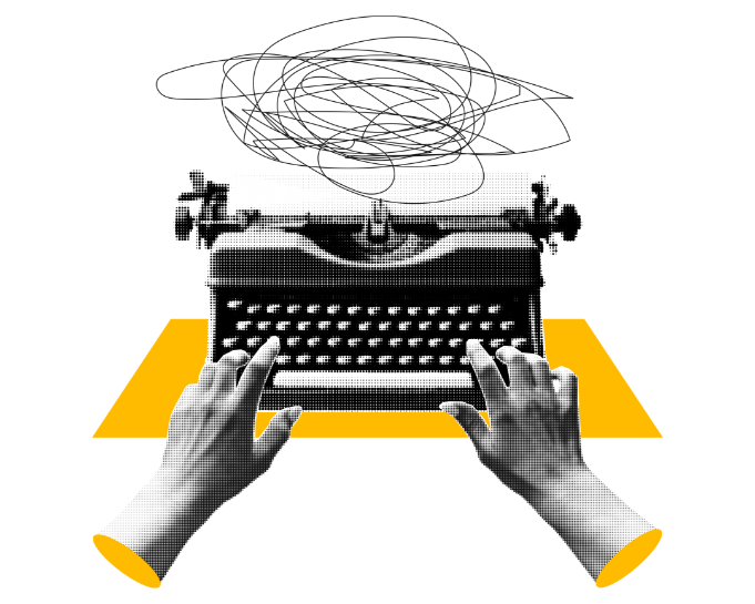 Illustration von einer Schreibmaschine